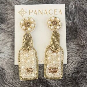 Panacea Champagne Bottle Beaded Earrings
